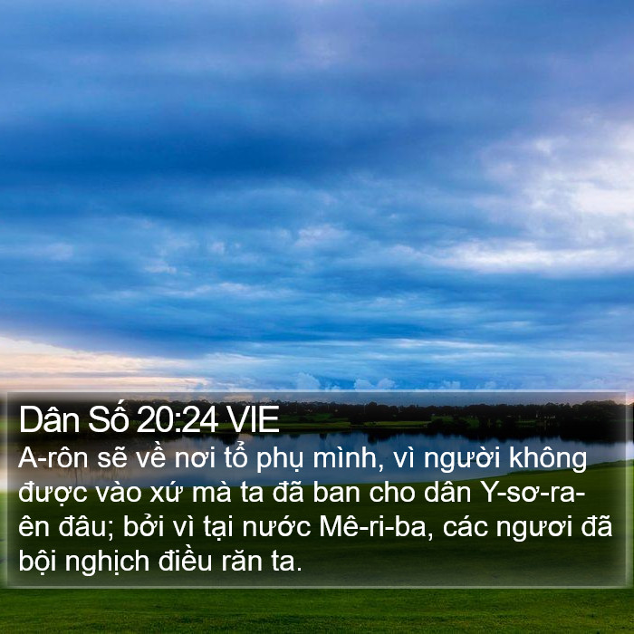 Dân Số 20:24 VIE Bible Study