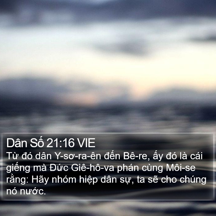 Dân Số 21:16 VIE Bible Study