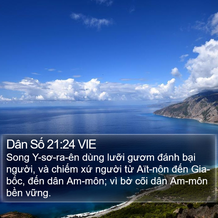 Dân Số 21:24 VIE Bible Study