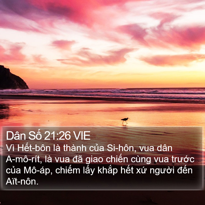 Dân Số 21:26 VIE Bible Study