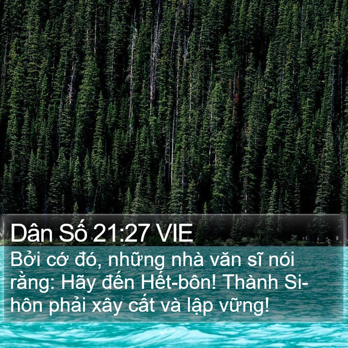 Dân Số 21:27 VIE Bible Study