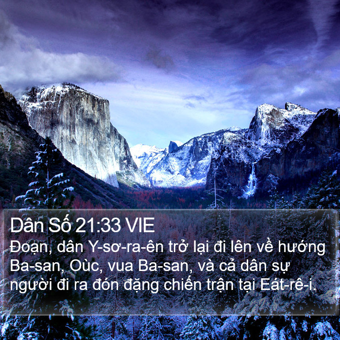 Dân Số 21:33 VIE Bible Study