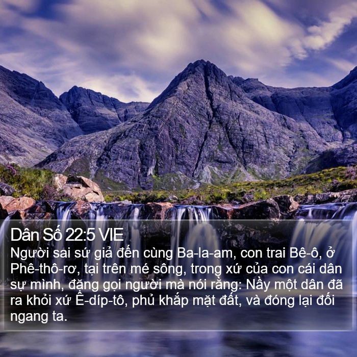 Dân Số 22:5 VIE Bible Study
