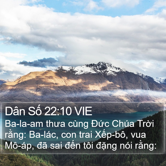 Dân Số 22:10 VIE Bible Study