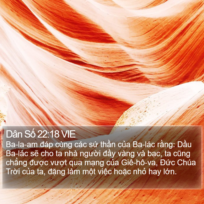 Dân Số 22:18 VIE Bible Study