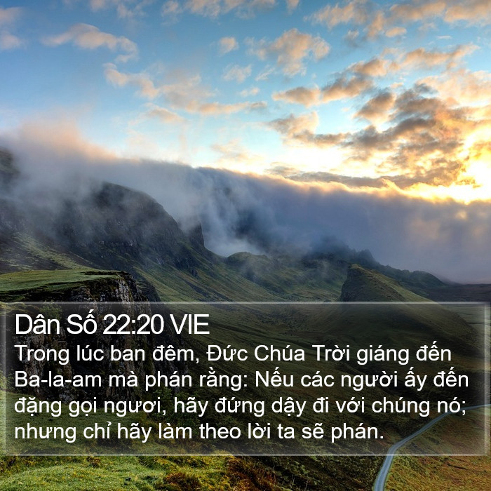 Dân Số 22:20 VIE Bible Study