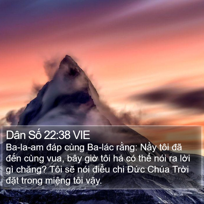 Dân Số 22:38 VIE Bible Study