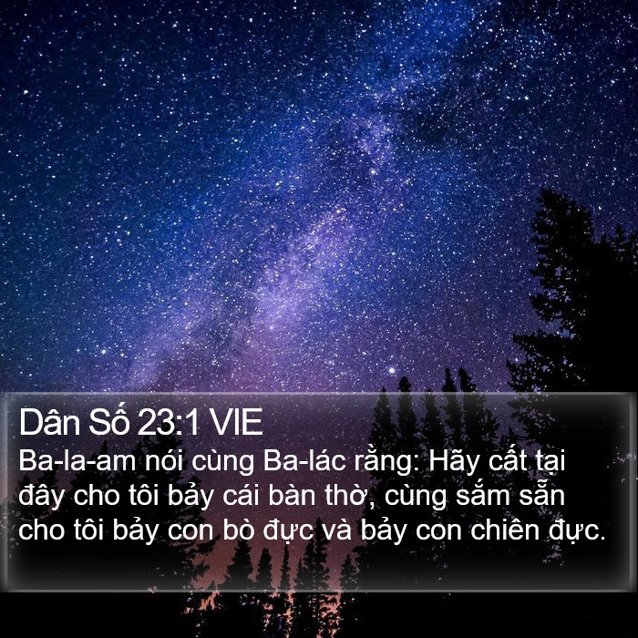 Dân Số 23:1 VIE Bible Study