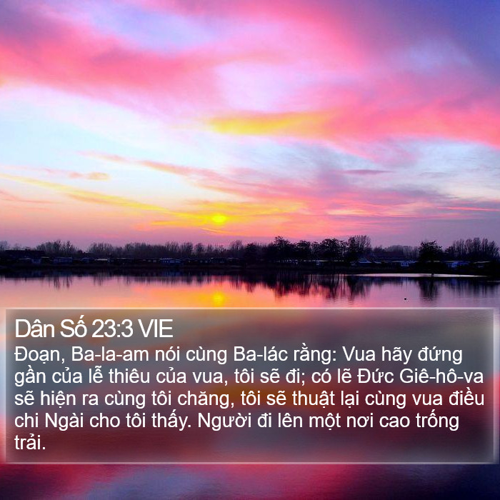 Dân Số 23:3 VIE Bible Study