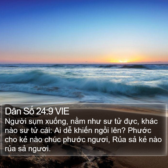 Dân Số 24:9 VIE Bible Study