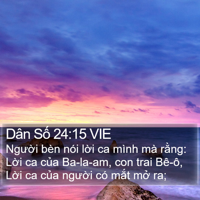 Dân Số 24:15 VIE Bible Study