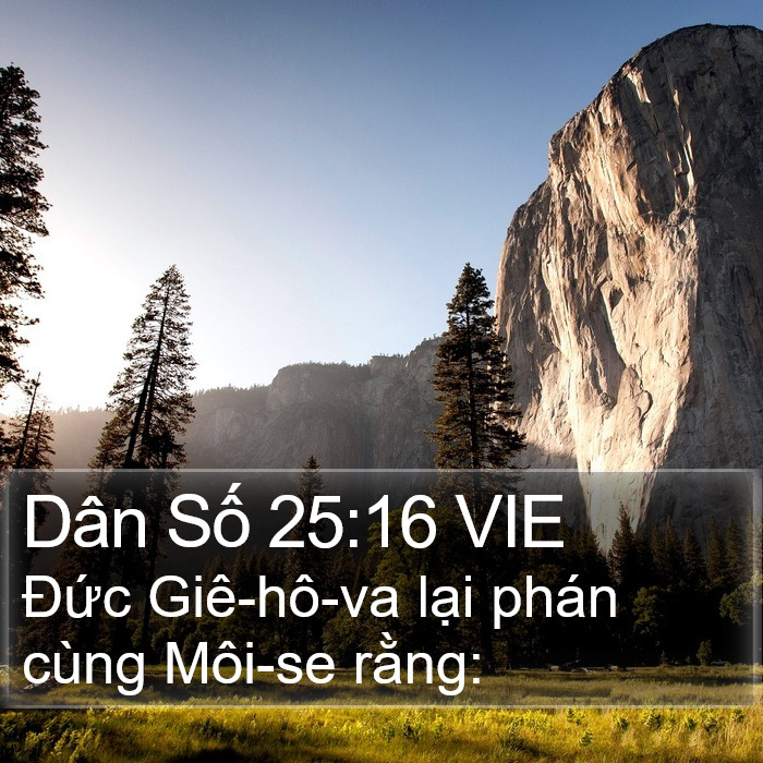 Dân Số 25:16 VIE Bible Study