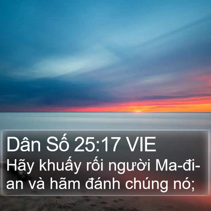 Dân Số 25:17 VIE Bible Study