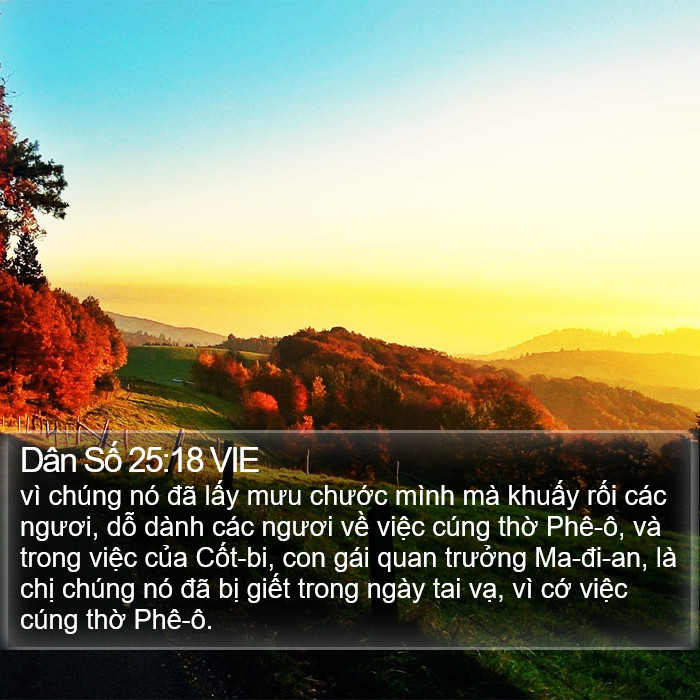 Dân Số 25:18 VIE Bible Study