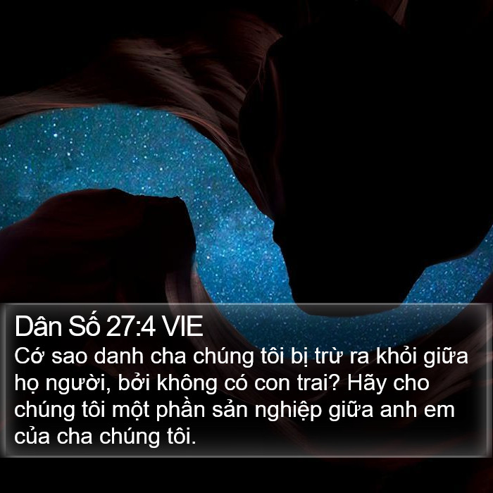 Dân Số 27:4 VIE Bible Study
