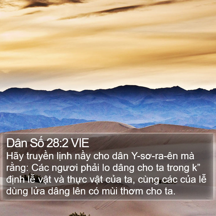 Dân Số 28:2 VIE Bible Study