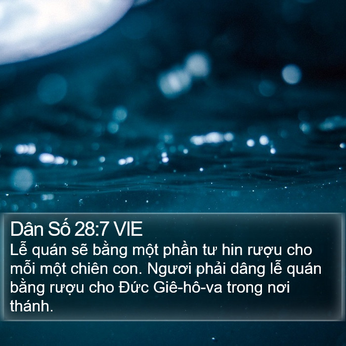 Dân Số 28:7 VIE Bible Study