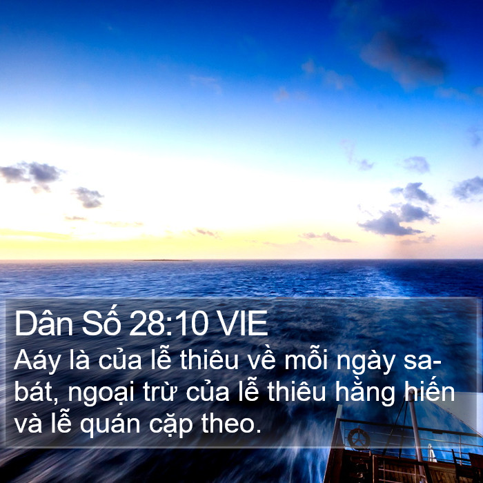 Dân Số 28:10 VIE Bible Study