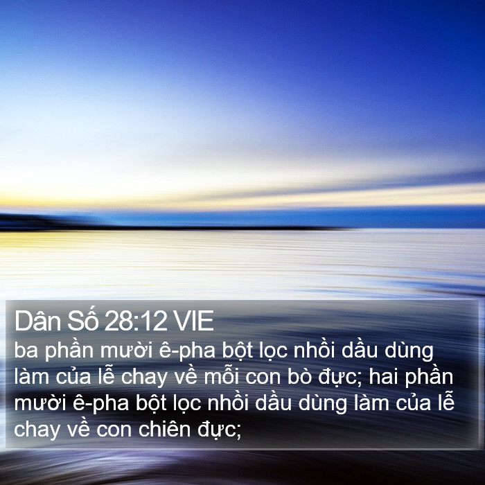 Dân Số 28:12 VIE Bible Study