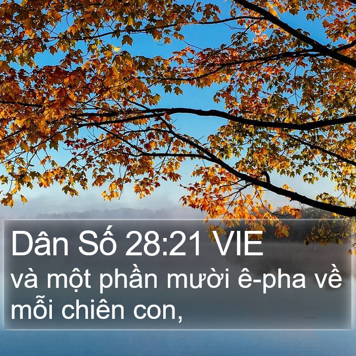 Dân Số 28:21 VIE Bible Study