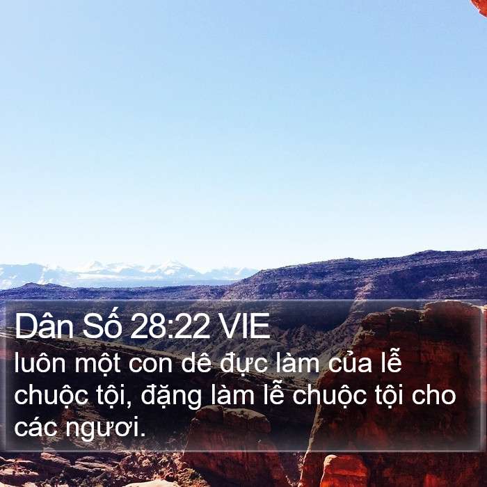 Dân Số 28:22 VIE Bible Study