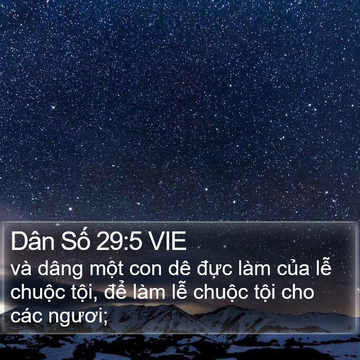 Dân Số 29:5 VIE Bible Study