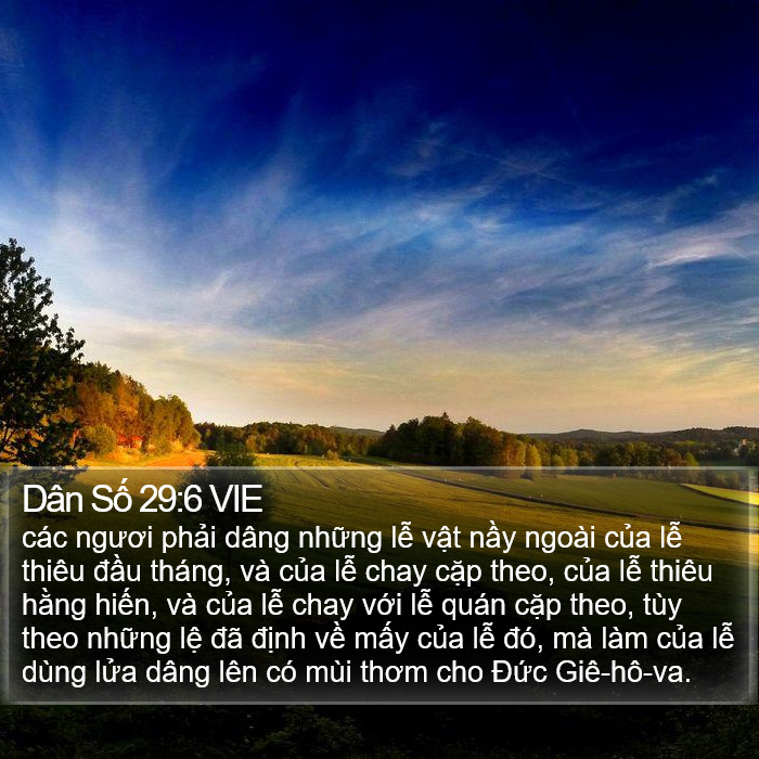 Dân Số 29:6 VIE Bible Study