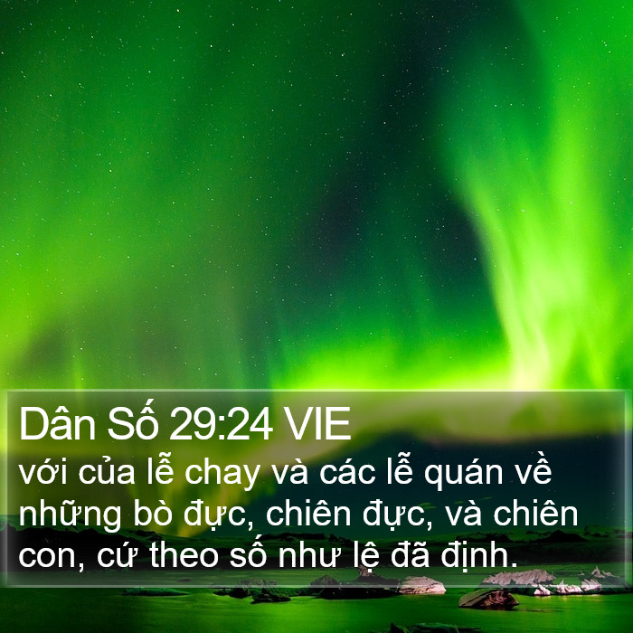 Dân Số 29:24 VIE Bible Study