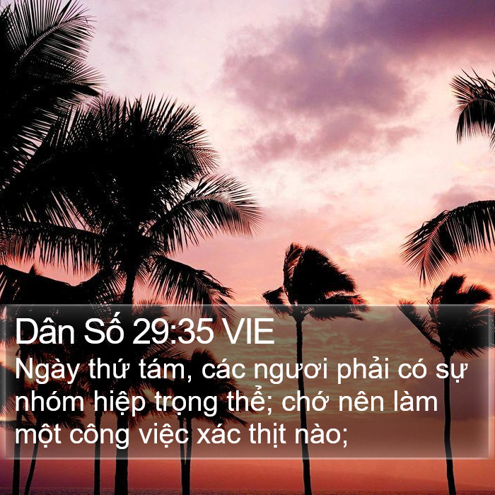 Dân Số 29:35 VIE Bible Study