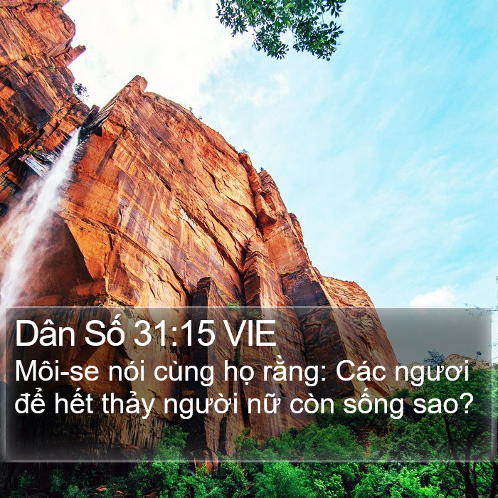 Dân Số 31:15 VIE Bible Study