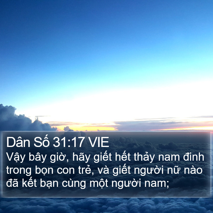 Dân Số 31:17 VIE Bible Study