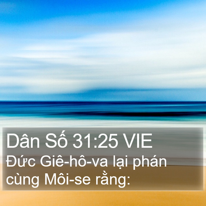 Dân Số 31:25 VIE Bible Study