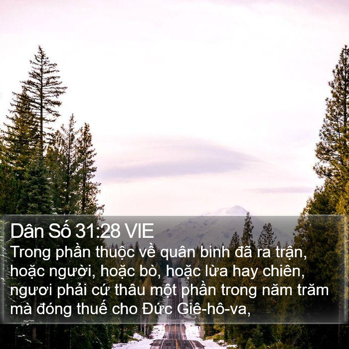 Dân Số 31:28 VIE Bible Study