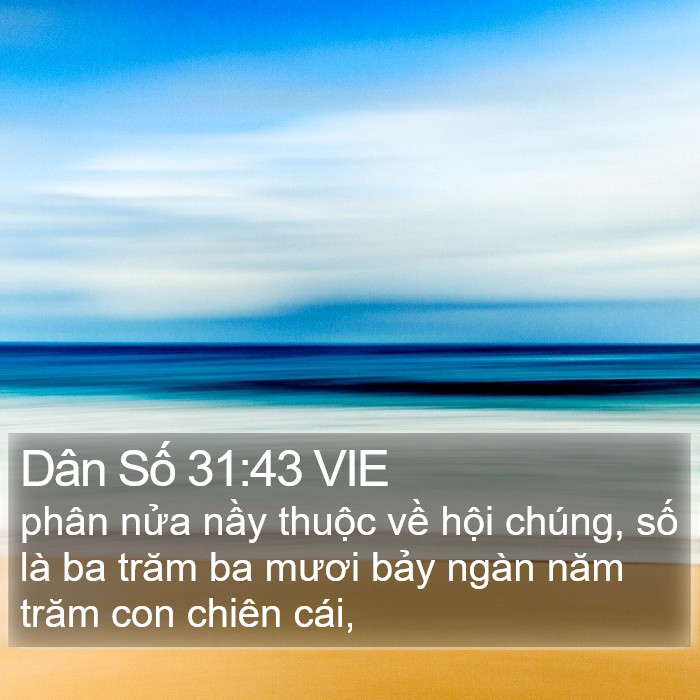 Dân Số 31:43 VIE Bible Study