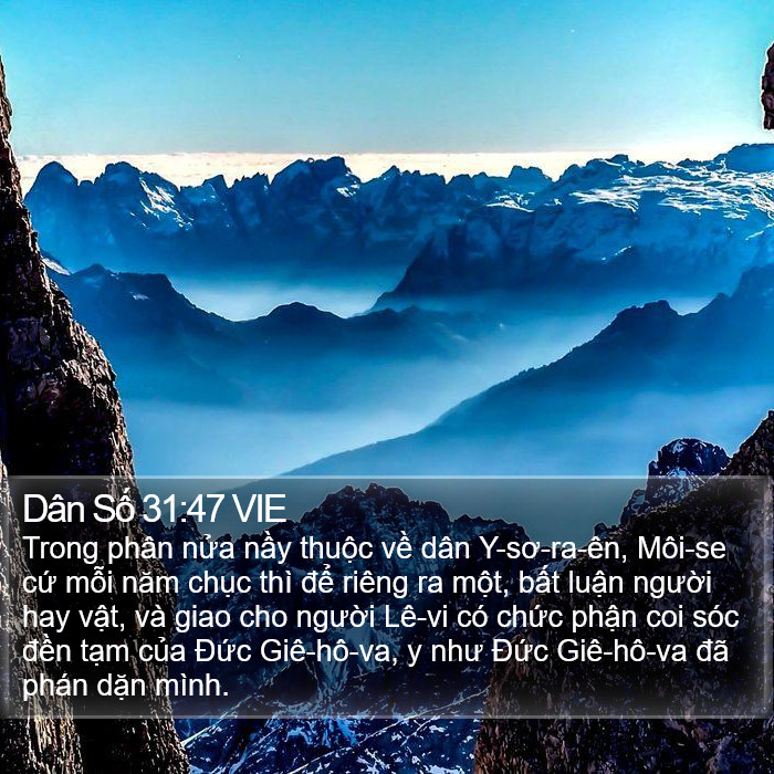Dân Số 31:47 VIE Bible Study