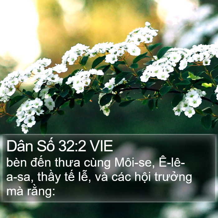 Dân Số 32:2 VIE Bible Study