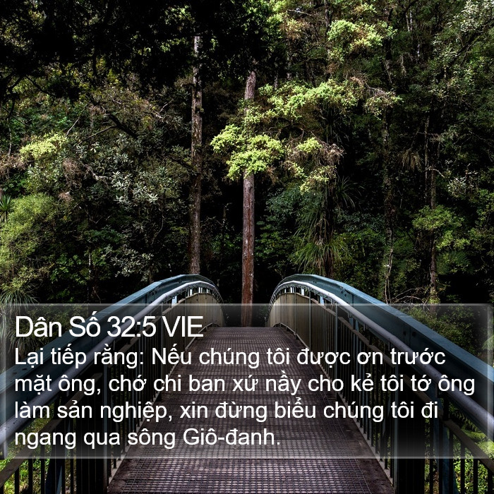 Dân Số 32:5 VIE Bible Study