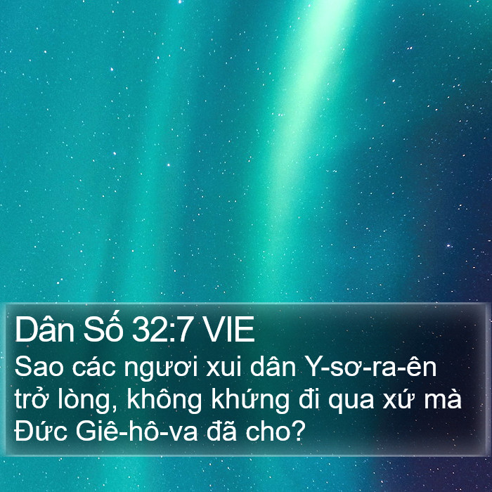 Dân Số 32:7 VIE Bible Study