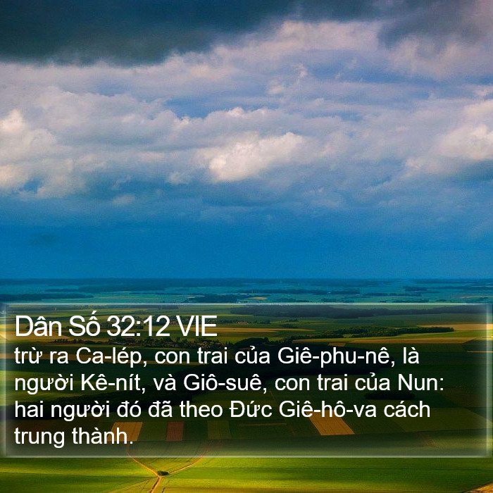 Dân Số 32:12 VIE Bible Study