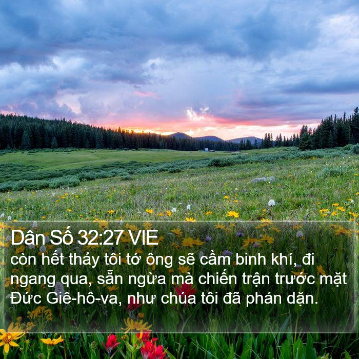 Dân Số 32:27 VIE Bible Study