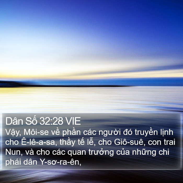 Dân Số 32:28 VIE Bible Study