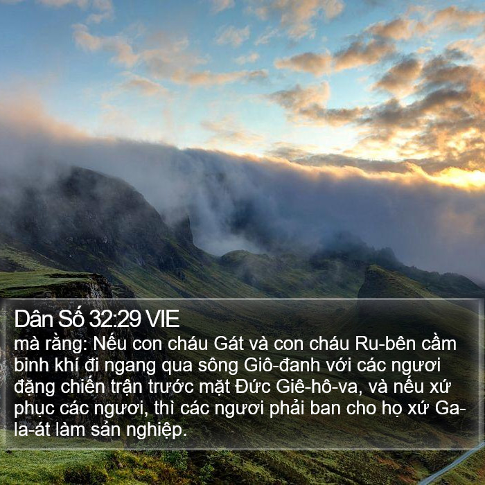 Dân Số 32:29 VIE Bible Study