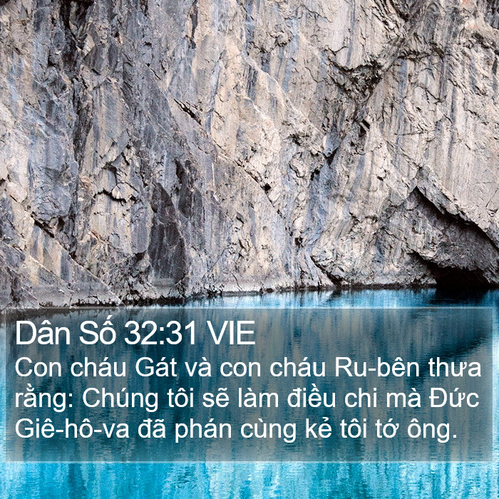 Dân Số 32:31 VIE Bible Study