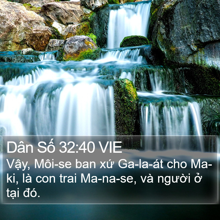 Dân Số 32:40 VIE Bible Study