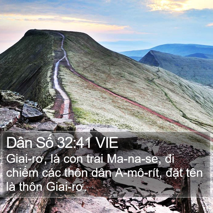 Dân Số 32:41 VIE Bible Study
