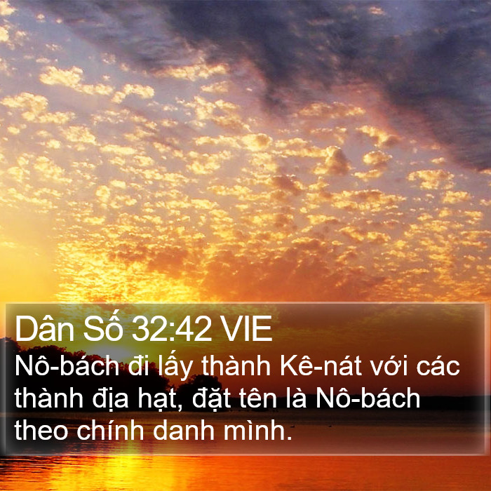 Dân Số 32:42 VIE Bible Study