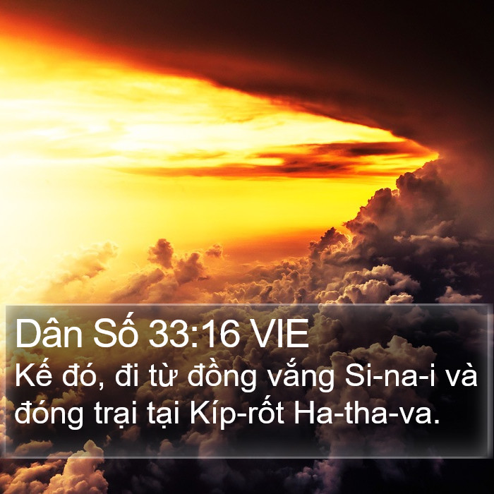 Dân Số 33:16 VIE Bible Study