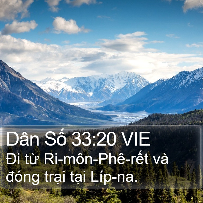 Dân Số 33:20 VIE Bible Study