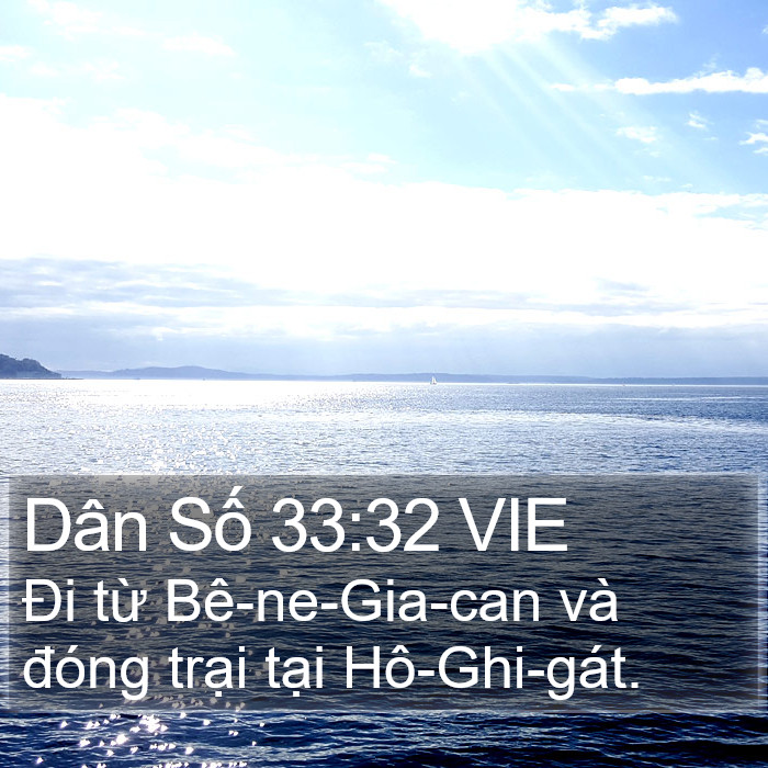 Dân Số 33:32 VIE Bible Study