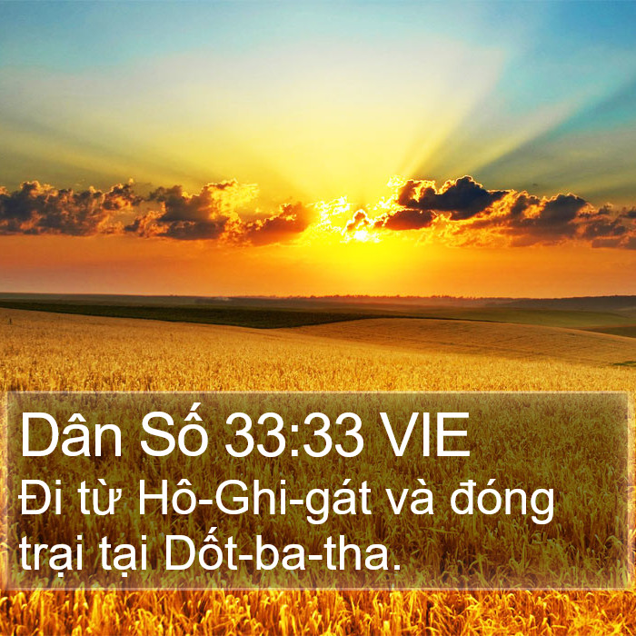 Dân Số 33:33 VIE Bible Study